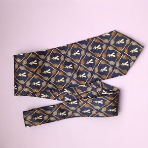 100% Silk - The Silver Tennis Collection Tie - Made in Italy